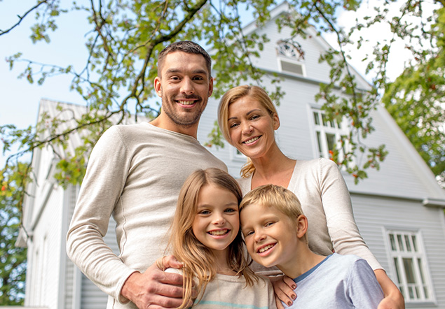 happy family with Home Insurance in Columbus, IN, Madison, IN, North Vernon, Seymour, IN and Surrounding Areas